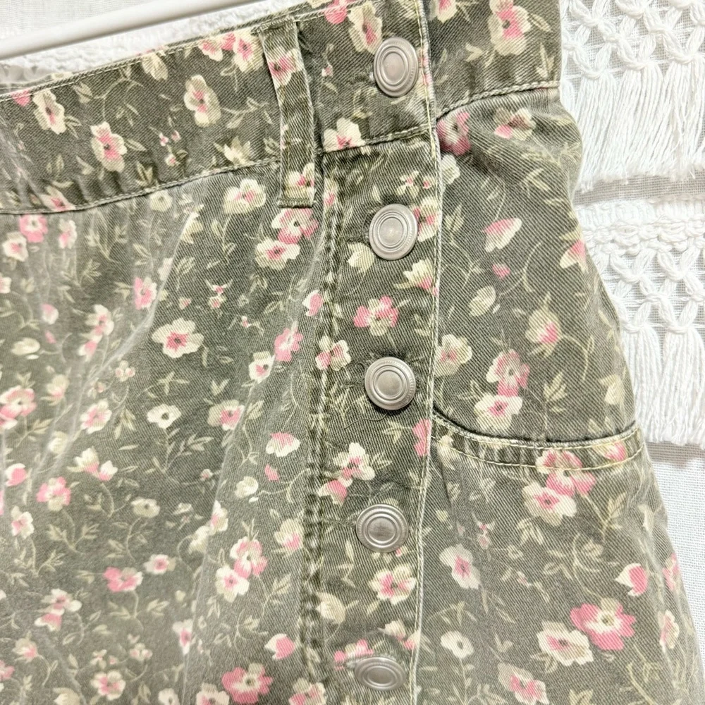 Vintage Green Floral Skort - Basic Editions - Picture 4 of 8
